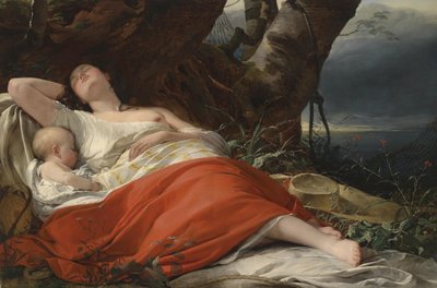 Sleeping Fisherwoman by Friedrich von Amerling